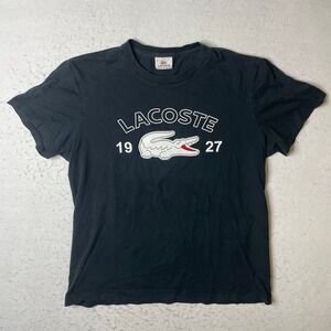 Lacoste Sport Black T Shirt Mens Size 5 Logo Croc 1927 Tee